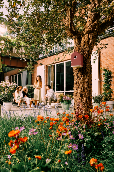 cosy bird house 18cm rojo toscana
